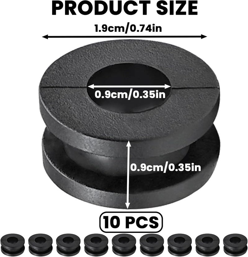 Cranviech 10Pcs Motorcycle M6 Rubber Grommets, Motorcycle Rubber Replacement Accessories for Fairings Cowling (10) - Image 2
